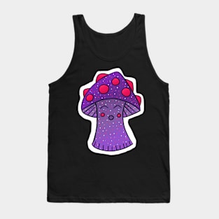 Cute Happy Sleepy Mushroom Tank Top